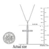 0.20 Carat (ctw) Round White Diamond Mens 'X' Cross Pendant 1/5 CT 18K White Gold