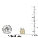 0.20 Carat (ctw) Round Diamond Ladies Cushion Vintage Style Stud Earrings 1/5 CT 10K Yellow Gold