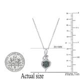 0.13 Carat (ctw) Round Blue & White Diamond Ladies Cluster Swirl Infinity Pendant, Sterling Silver