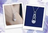 Round White Diamond Infinity Swirl Cluster Pendant for Women (0.004 ctw, Color I-J, Clarity I2-I3) in 925 Sterling Silver