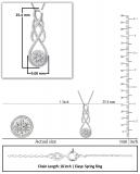 Round White Diamond Infinity Swirl Cluster Pendant for Women (0.004 ctw, Color I-J, Clarity I2-I3) in 925 Sterling Silver