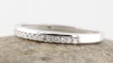 0.11 Carat (ctw) Round White Diamond Ladies Bridal Wedding Anniversary Band Sterling Silver