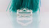 0.33 Carat (ctw) Round Diamond Bridal Double Crown Vintage Wedding Band 1/3 CT 10K White Gold