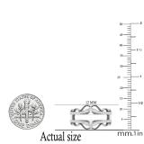 0.33 Carat (ctw) Round Diamond Bridal Double Crown Vintage Wedding Band 1/3 CT 10K White Gold