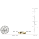 0.06 Carat (ctw) Round White Diamond Mens Cross Ring Wedding Band 14K Yellow Gold
