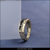 0.80 Carat (ctw) Round Black Diamond Mens Wedding Anniversary Band Ring 3/4 CT 10K Yellow Gold