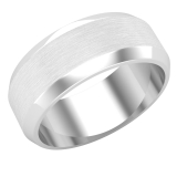 Mens Contour Plain Wedding Band 950 Platinum