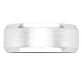Mens Contour Plain Wedding Band 950 Platinum