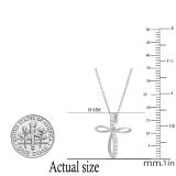 0.12 Carat (ctw) Round White Diamond Ladies Infinity Loop Cross Pendant Sterling Silver