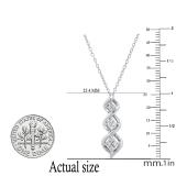 0.25 Carat (ctw) Round White Diamond Ladies Twist Pendant 1/4 CT Sterling Silver