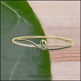 0.15 Carat (ctw) Round Blue & White Diamond Twisted Bangle Bracelet for Women in 18K Yellow Gold