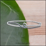 0.15 Carat (ctw) Round Blue & White Diamond Twisted Bangle Bracelet for Women in 925 Sterling Silver