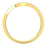 0.22 Carat (ctw) Round White Diamond Ladies Bypass Engagement Ring 1/4 CT 14K Yellow Gold