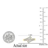 0.22 Carat (ctw) Round White Diamond Ladies Bypass Engagement Ring 1/4 CT 14K Yellow Gold