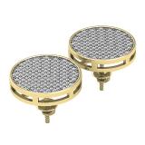 0.25 Carat (ctw) Round White Diamond Mens Hip Hop Iced Stud Earrings 1/4 CT 10K Yellow Gold