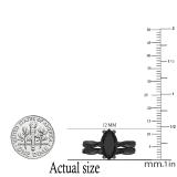 2.30 Carat (ctw) Marquise & Round Black Diamond Bridal Ring Set, Black Plated 18K White Gold
