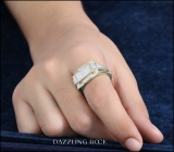 0.12 Carat (ctw) Round Diamond Mens Anniversary Wedding Band Yellow Gold Plated Sterling Silver