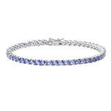 Marquise Shape Tanzanite Tennis Bracelet for Women in 925 Sterling Silver