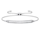 0.50 Carat (ctw) Round White Diamond Ladies Double Row Bracelet 1/2 CT Sterling Silver