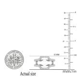 0.50 Carat (ctw) Round White Diamond Ladies Wedding Band Enhancer Guard Double Ring 1/2 CT, Platinum