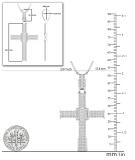 1.00 Carat (ctw) Round White Diamond Mens Hip Hop Religious Cross Pendant 1 CT, Sterling Silver