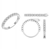 0.20 Carat (ctw) Round White Diamond Ladies Anniversary Wedding Stackable Band 1/5 CT Sterling Silver
