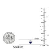 3 mm Round Blue Sapphire & White Diamond Ladies Ladies Stud Earrings 14K White Gold