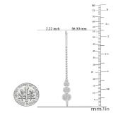 0.25 Carat (ctw) Round White Diamond Ladies Cluster Threader Earrings 1/4 CT 10K White Gold