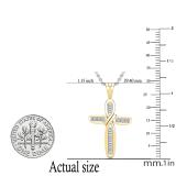 0.25 Carat (ctw) Baguette White Diamond Ladies Religious Cross Pendant 1/4 CT, 10K Yellow Gold