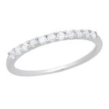 0.25 Carat (ctw) Round White Diamond Classic Wedding Stackable Band for Women in 950 Platinum