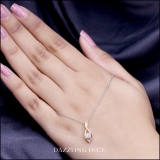 0.24 Carat (ctw) Round White Diamond Ladies Solitaire Infinity Twist Pendant 1/4 CT, 18K Yellow Gold