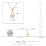 0.24 Carat (ctw) Round White Diamond Ladies Solitaire Infinity Twist Pendant 1/4 CT, 18K Yellow Gold