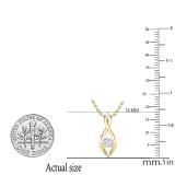 0.24 Carat (ctw) Round White Diamond Ladies Solitaire Infinity Twist Pendant 1/4 CT, 10K Yellow Gold