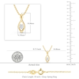 0.24 Carat (ctw) Round White Diamond Ladies Solitaire Infinity Twist Pendant 1/4 CT, 10K Yellow Gold