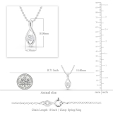 0.24 Carat (ctw) Round White Diamond Ladies Solitaire Infinity Twist Pendant 1/4 CT, Sterling Silver