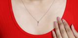 0.22 Carat (ctw) Round White Diamond Ladies 3 Stone Graduating Pendant 1/4 CT, Sterling Silver