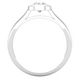 0.50 Carat (ctw) Round White Diamond Ladies Solitaire Engagement Ring 1/2 CT Sterling Silver