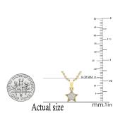 0.06 Carat (ctw) Round White Diamond Ladies Star Pendant 10K Yellow Gold