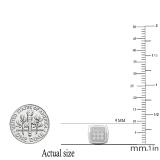 0.25 Carat (ctw) Round White Diamond Ladies Square Frame Stud Earrings 1/4 CT Sterling Silver