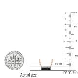 0.30 Carat (ctw) Round Black & White Diamond Ladies Bar Style Pendant 1/3 CT, 14K Rose Gold
