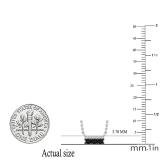0.30 Carat (ctw) Round Black & White Diamond Ladies Bar Style Pendant 1/3 CT, Sterling Silver