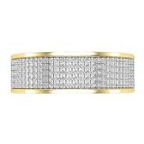 0.35 Carat (ctw) Round White Diamond Mens Hip Hop Anniversary Wedding Band 1/3 CT 10K Yellow Gold