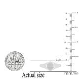 0.12 Carat (ctw) Round White Diamond Ladies Micropave Oval Shape Engagement Ring Sterling Silver