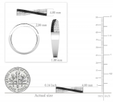 0.25 Carat (ctw) Round Black & White Diamond Ladies Crossover Wedding Band 1/4 CT 10K White Gold