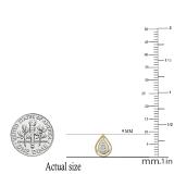 0.10 Carat (ctw) Round Diamond Ladies Pear Shape Teardrop Stud Earrings 1/10 CT 14K Yellow Gold
