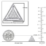 0.10 Carat (ctw) Round White Diamond Ladies Triangle Shape Stud Earrings 1/10 CT 10K White Gold