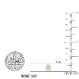 0.10 Carat (ctw) Round Diamond Ladies Pear Shape Teardrop Stud Earrings 1/10 CT 10K Yellow Gold