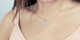 0.12 Carat (ctw) Round White Diamond Ladies Heart Pendant (Gold Chain Included) 18K White Gold