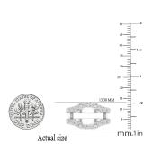 1.75 Carat (ctw) Round White Diamond Ladies Wedding Enhancer Guard Double Ring, 10K White Gold