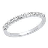 0.35 Carat (ctw) Round Diamond Ladies Stackable Anniversary Wedding Band 1/3 CT 14K White Gold